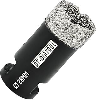 DT-DIATOOL Diamond Drill Bit 28mm Hole Saw for Dry Drilling Tile Porcelain Marble Ceramic Granite