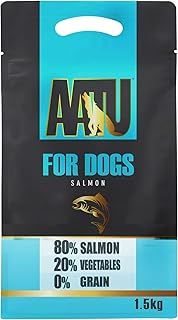 AATU 80/20 Complete Dry Dog Food, Salmon 1.5kg - Dry Food Alternative to Raw Feeding, High Protein. No Nasties, No Fillers.