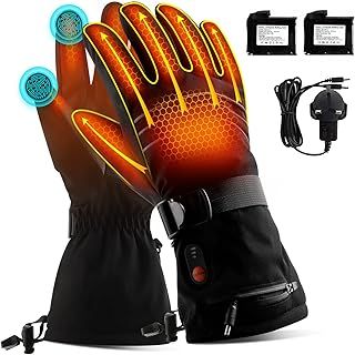 ABXMAS Rechargeable Electric Heating Gloves Outdoors, Heated Gloves for men 7.4V 3200 mAh Battery Powered