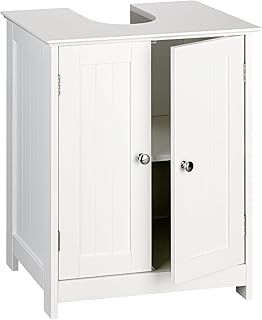 shelfmade Rustic White Bathroom Vanity Unit Width 50 cm or 60 cm – Bathroom Vanity Unit Large – Under-Sink Cabinet (50 x 30 x 60 cm)