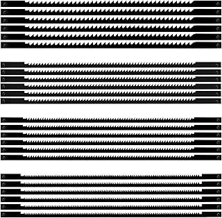 Scroll Saw Blade Carbon Steel 10/14/18/24 Teeth Pinned Scroll Saw Blade with Cross Pin for Sawing Wood Soft Metals Plastic 127mm 24 Pieces