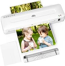 Crenova A3 Laminator, Laminator Machine 13 Inches for A3/A4/A5/A6,Hot and Cold Settings,with 40pcs Laminating Pouches,Paper Trimmer,Hole Puncher,and Corner Rounder for Home Office School, White