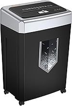 Bonsaii 15-Sheet Cross Cut Paper Shredder for Office, Heavy Duty Shredder for CD/Card, 30-Minute Working Time, 60dB Quiet Shredder with Jam Proof System, 18L Pullout Bin, C169-B (Overall Packaging)