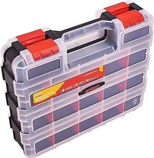 Amtech S6463 Double-Sided Storage Box Organiser, Screw Box, Assortment Box for Hardware, 34 Adjustable Compartments