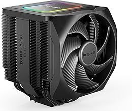 be quiet! Dark Rock Elite air cooler, 2x Silent Wings 135mm PWM fans, Speed Switch with 2 modes, high-performance heat pipes, front fan rail system, enhanced RAM compatibility, ARGB LEDs, beefy design