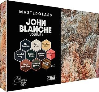 The Army Painter, Masterclass John Blanche Volume 1 Paint Set, 6 x 18 ml Warpaints Fanatic Paints, 1 unique Speedpaint, 2 Washes, 1 Metallic & 1 Art Print - Model Paint Set for Miniature Wargaming