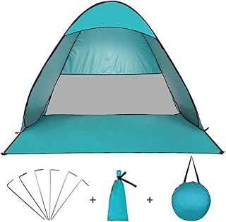 Teenza Pop-Up Beach Tent, Instant Outdoor Beach Tent, Portable Automatic Waterproof Shade, Easy to Install, Suitable for Family Picnic Camping (Lake Green)