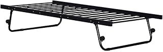 Panana Trundle Metal Bed Frame 3ft Single Bed Sofa Guest Bed Sustainable Daybed (Black, Trundle)