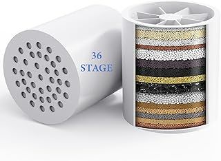 2 Pack 36 Stage Shower Filter Replacement Cartridge - Balance in Filtration and Rejuvenation for Hard Water -VeoryFly ShowerHead Water Filter Cartridge, Compatible with Any Similar Shower Filter
