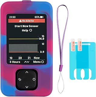 Swiatla Dexcom G7 Receiver Case with Wrist Lanyard and 2PCS Screen Protector (Tricolor Mixing)