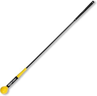 Amazon Basics Golf Swing Trainer to Improve Swing and Warm Up, 122 cm, Black/Yellow
