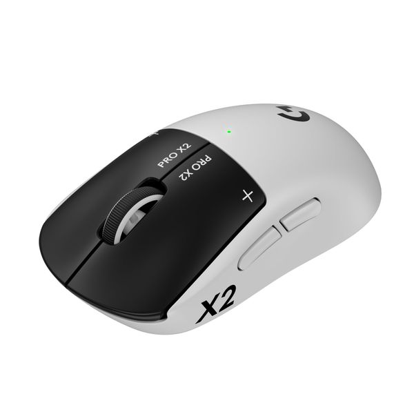 Logitech G PRO X2 SUPERSTRIKE Lightspeed Wireless Gaming Mouse, Fast Performance, Ultra Lightweight (61 g), Customizable Click Haptics, USB-C, for PC/Mac/Laptop - White
