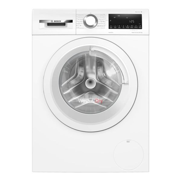 Bosch Series 4 WNA144V9GB Freestanding Washer Dryer, 9/5kg, 1400rpm, White
