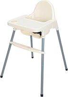 Adjustable 3-in-1 Baby Highchair - White Infant High Feeding Seat Converts to Toddler Table Chair