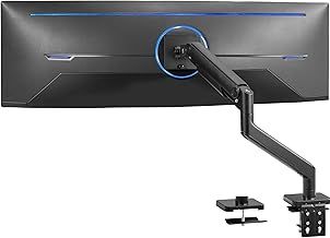 VIVO Heavy Duty Aluminum Ultrawide Monitor Tension Arm for 49 inch Screens up to 20kg, Premium Desk Mount Monitor Stand Designed for Samsung Odyssey G9 and More, Black, STAND-V101E