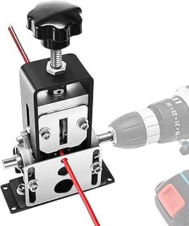 Yofuly Manual Wire Stripping Machine, Drill Powered Cable Stripper Machine with Adjustable Feed Hole, Portable Cable Stripper Tool with Hand Crank for 1-21mm Scrap Copper Metal Cable Recycling