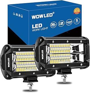 LED Work Light Bars, 2x 5 Inch 36W 10800Lumens Two Rows Upgrade Off Road Lights Light Bar, IP67 Offroad Driving Lamp Bar for Car Camp Truck UTE 4x4 12V 24V