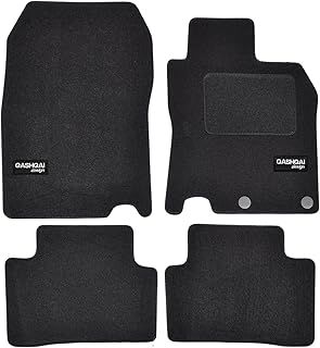Logo Tailored Black floor Car Mats for Qashqai J11 2014-2021 4pcs