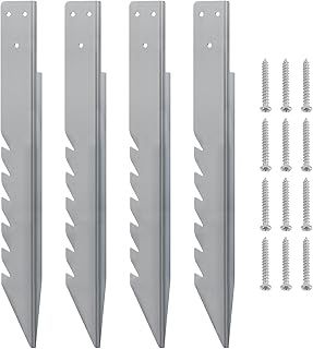 4pcs Fence Post Anchor Ground Spike Wooden Post Anchor Ground Spike Swing Fixings,Galvanized,Windproof, Rainproof,Swing Ground Anchor for Kids Swing Wooden Playhouse (420mm)