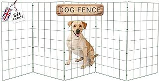 Conka Pets – Outdoor Dog Fence – Wire Garden Barrier for Medium and Large Dogs – 1 Metre High – 10cmx12cm Mesh Stops Dogs from Jumping - Portable, Lightweight and Foldable - Covers 5ft/1.5 Metre Gap