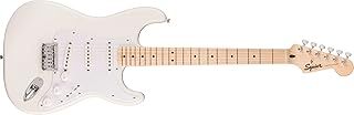 Squier by Fender Sonic Stratocaster HT Electric Guitar, Maple Fingerboard, White Pickguard, Arctic White, Comes with Free Virtual Lessons