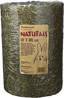 Rosewood Naturals Hay ‘n’ Hide Roll, Small Animal Edible Play Tunnel, Toy & Hay Hideout, for Rabbits, Guinea Pigs and Chinchillas, Large