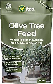 Vitax Olive Tree Feed, Suitable For Borders, Pots & Containers, Encourages Healthy Growth: 0.9Kg Pouch
