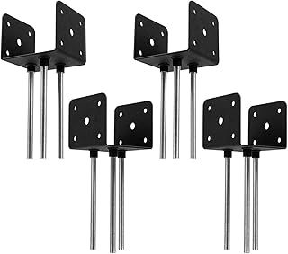 U Post Anchor for Embedding in Concrete, Corrugated Steel Concrete Anchor for Wooden Posts, U Shaped Fence Post Holder, Fixed Ground Sleeve 90 x 85 x 75mm