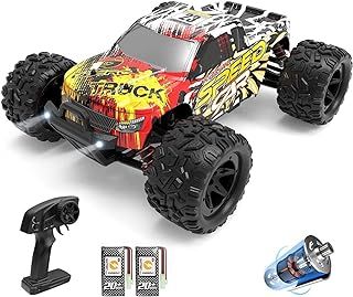 DEERC RC Cars High Speed Remote Control Car for Adults Kids 30+MPH, 1:18 Scales 4WD Off Road RC Monster Truck,Fast 2.4GHz All Terrains Toy Trucks Gifts for Boys,2 Batteries for 40Min Play