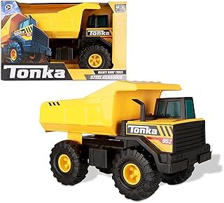 Tonka Steel Classics | Mighty Dump Truck | Kids Construction Toys for Boys and Girls, Vehicle Toys for Creative Play, Motor Skill Development for Kids Ages 3+ | Basic Fun 06025