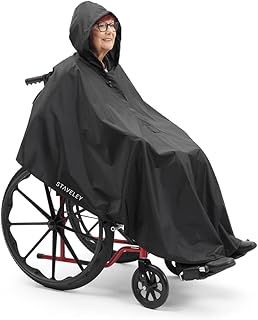 Wheelchair Rain Cape Poncho Waterproof | Unisex Lightweight Adult Mobility Rain Cape | Protection for Wheelchair & Electric Wheelchair Users