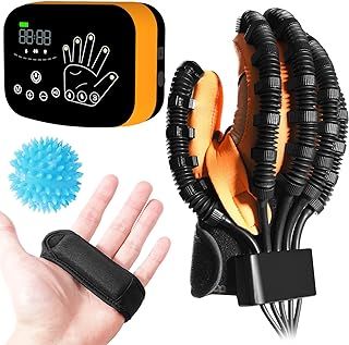 Finger Hand Function Rehabilitation Trainer Robots Rehab Gloves Right Recovery Exercise Massager for Cerebral Palsy Arthritis Stroke Hemiplegia Patient