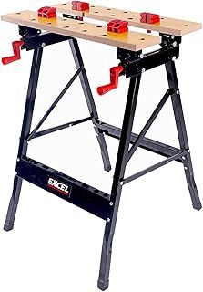 Excel Flip Top Workbench & Foldable Vise with Stand - Portable workbench, Foldable workbench, Versatile, and Durable Work Surface Ideal for Any Project