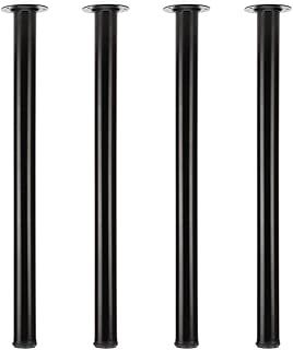 QLLY Table Legs 75cm/29.5 inch Adjustable Metal Desk Legs, 4 Pcs Furniture Legs, DIY Office Table Leg (75cm, Black)