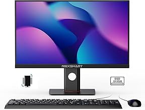 23.8'' All-in-one PC 8GB RAM 512GB SSD Screen Height Adjustable All-in-one Computer Core i7-4785T 4Cores 8Threads Support Dual Band Wifi Bluetooth 4.2 Built-in Speaker Wired Mouse&Keyboard Black