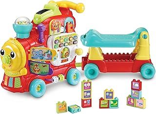 VTech Baby 4-in-1 Alphabet Train, Baby Walker with Lights, Sounds and Songs, Educational Toys Teaches Animals, Colours, Numbers and More, Preschool Learning Interactive Toy for 1 Year +, Multicolor