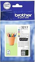 Brother LC-3217BK/LC-3217C/LC-3217M/LC-3217Y Inkjet Cartridges, Black/Cyan/Magenta/Yellow, Multi-Pack, Standard Yield, Includes 4 x Inkjet Cartridges, Brother Genuine Supplies