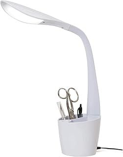PURElite LED Hobby Table Light – Table Lamp & Desk Lamp, Flexible Neck, 4 Brightness Setting, Natural LED Daylight Bulbs for Reading, Needlework, Sewing, Crafting, Mains Operated