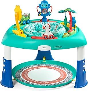 Infantino 3-in-1 Spin & Stand Entertainer - 360 Seat and Activity Table with Simple Store-Away Design, Multi-Coloured