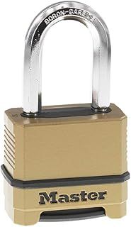 Master Lock M175XDLF Heavy Duty Outdoor Combination Lock, Brass Finish, 1-1/2 in. Shackle