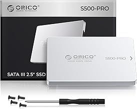 ORICO 1TB SATA SSD 2.5" Internal Solid State Drive, up to 550MB/s, 3D NAND SATA III SSD with Aluminum Shell, for Desktop Laptop PS4 NAS DIY External Drive - S500PRO