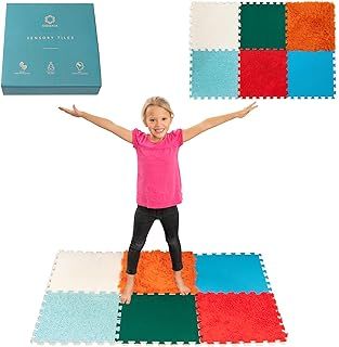 Sensory Floor Tiles for Kids | Sensory Mats for Autistic Children | Interlocking Sensory Floor Tiles | Multi-Sensory Exploration | Puzzle Sensory Rug | Sensory Toys for Tactile Play | Orthopedic Mat