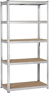 Yaheetech Garage Shelving Unit Heavy Duty 5 Tier Metal Boltless Storage Shelves Adjustable Shelves Kitchen Racking,180 x 90 x 40 cm,Max. Capacity per Tier: 175 kg
