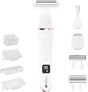 Rio Go Smooth Electric Lady Shaver & Bikini Trimmer, Cordless Womens Bikini Razor Trimmer, Wet & Dry Lady Shaver for Women Legs, Underarms, Pubic Hair - Rechargeable & Waterproof