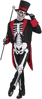 Bristol Novelty AC437 Mr Bone Jangles Costume, Red, 44-Inch Halloween Halloween