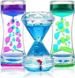 3-Pack Lava Lamp Effect Sensory Bubble Tube - Calming Bubble Lamp for Kids & Adults, Sensory Tube Hourglass Toy, Relaxing Desk Decor & Gift Idea for Home or Office