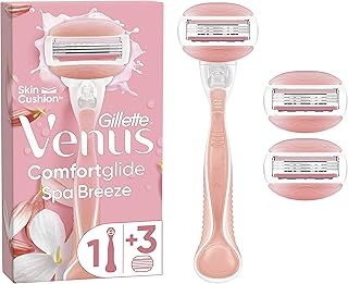 Gillette Venus Comfortglide Spa Breeze Women's Razor- 3 Blades, 3 built-in blades for a smooth, close shave that lasts