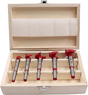 Forstner Drill Bit Set, 5pc, 15-35mm Forstner Bits for Wood, Plastic, Plywood