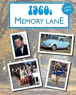 1960s Memory Lane: large print book for dementia patients