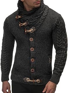 Leif Nelson Men Cardigan Jacket Shawl Collar LN-4195